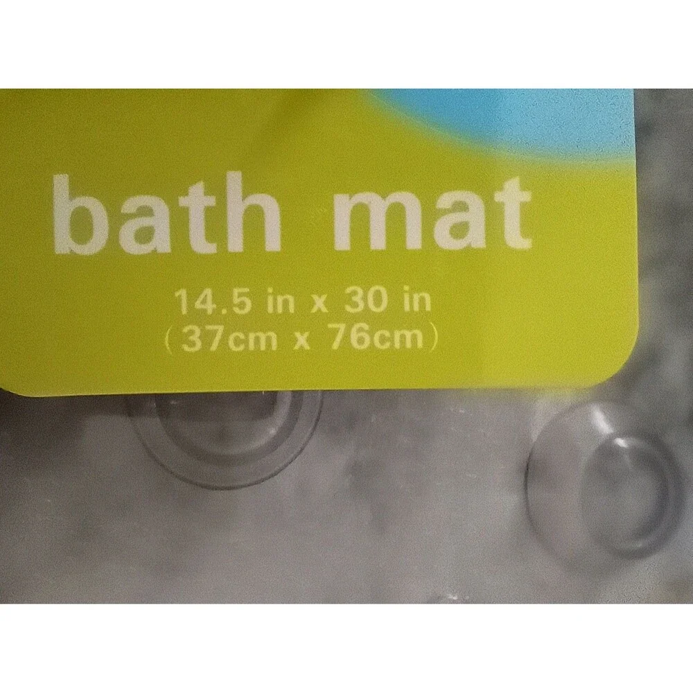 NWT Clear Fish Shaped Bath Tub Mat Size 14.5 x 30 Inch